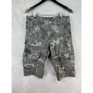 Helix Cargo Shorts Men's Size 30 x 14 Camo Gray Army Tactical Rugby Adults